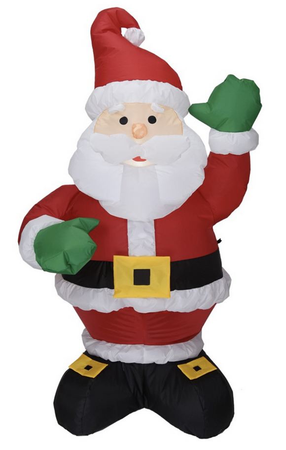 NNEDSZ 135cm Christmas Charm Inflatable Santa Claus Decor w/ LED Lights Blow Up Xmas