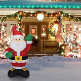 NNEDSZ 135cm Christmas Charm Inflatable Santa Claus Decor w/ LED Lights Blow Up Xmas