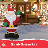 NNEDSZ 135cm Christmas Charm Inflatable Santa Claus Decor w/ LED Lights Blow Up Xmas