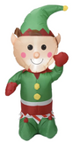 NNEDSZ 120cm Christmas Charm Inflatable Elf w/ LED Xmas Decoration
