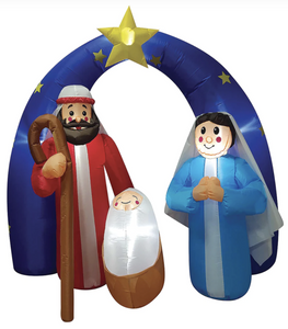 NNEDSZ 180cm Xmas Inflatable Christmas Decor Nativity Sence Jesus Christ Virgin Mary