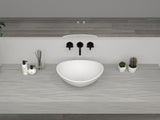NNEDSZ Curved Top Edge Basin Cast stone - Solid Surface Basin 420mm