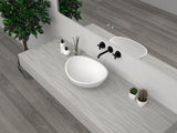NNEDSZ Curved Top Edge Basin Cast stone - Solid Surface Basin 420mm
