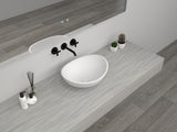 NNEDSZ Curved Top Edge Basin Cast stone - Solid Surface Basin 420mm