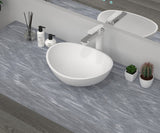 NNEDSZ Curved Top Edge Basin Cast stone - Solid Surface Basin 420mm