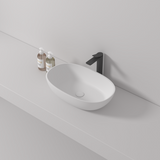 NNEDSZ Low Sided Oval Shaped Basin Cast stone - Solid Surface Basin 600mm