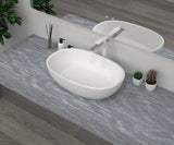 NNEDSZ Low Sided Oval Shaped Basin Cast stone - Solid Surface Basin 600mm
