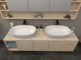 NNEDSZ Low Sided Oval Shaped Basin Cast stone - Solid Surface Basin 600mm