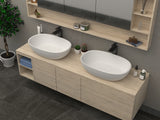 NNEDSZ Low Sided Oval Shaped Basin Cast stone - Solid Surface Basin 600mm