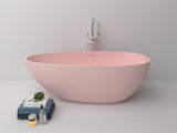 NNEDSZ Medium Size Egg Shaped Cast stone - Solid Surface Bath 1700mm Length Pink