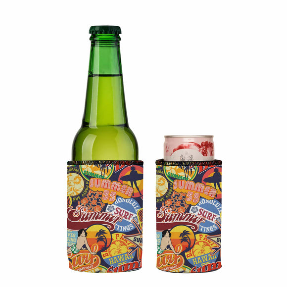 NNEDSZ Vintage Summer Stubby Cooler 2-Pack - Standard
