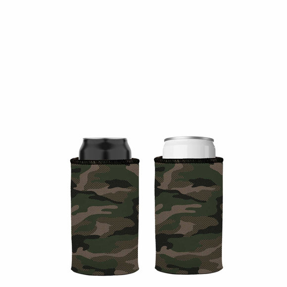 NNEDSZ Green Camo Dot Pattern Stubby Cooler 2-Pack - Standard
