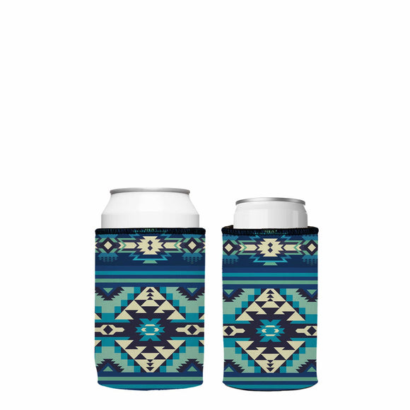 NNEDSZ Blue Navajo Rug Stubby Cooler 2-Pack - Standard