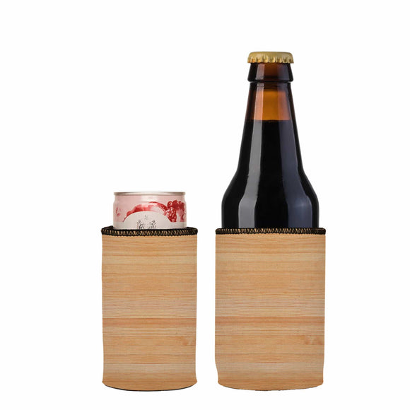NNEDSZ Wood Grain Stubby Cooler 2-Pack - Standard