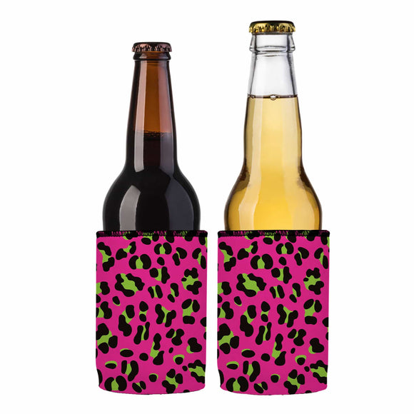 NNEDSZ 80s Leopard Print Stubby Cooler 2-Pack - Standard