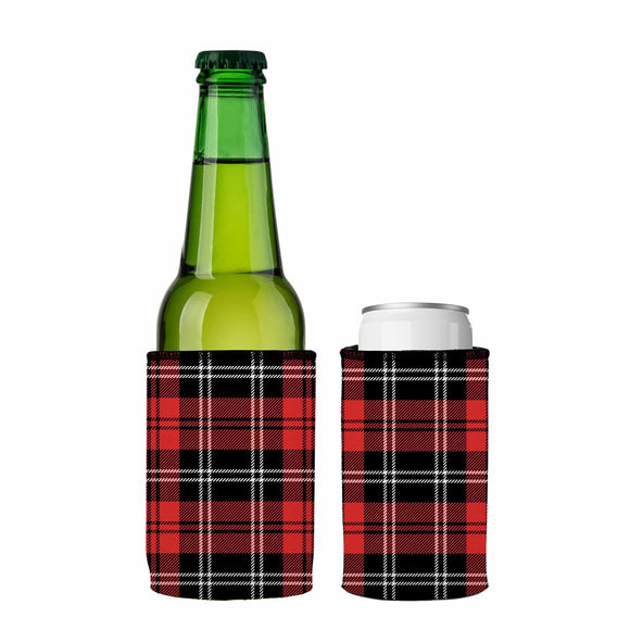 NNEDSZ Scottish Tartan Plaid Stubby Cooler 2-Pack - Standard