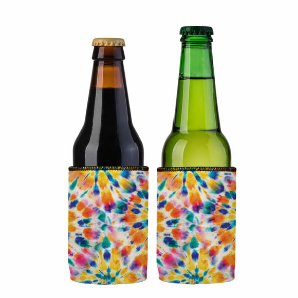 NNEDSZ Rainbow Spiral Tie-Dye Stubby Cooler 2-Pack - Standard