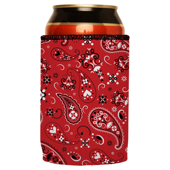 NNEDSZ Red Bandana Stubby Cooler - Standard