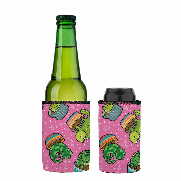 NNEDSZ Cats in a Flowerpot Stubby Cooler 2-Pack - Standard