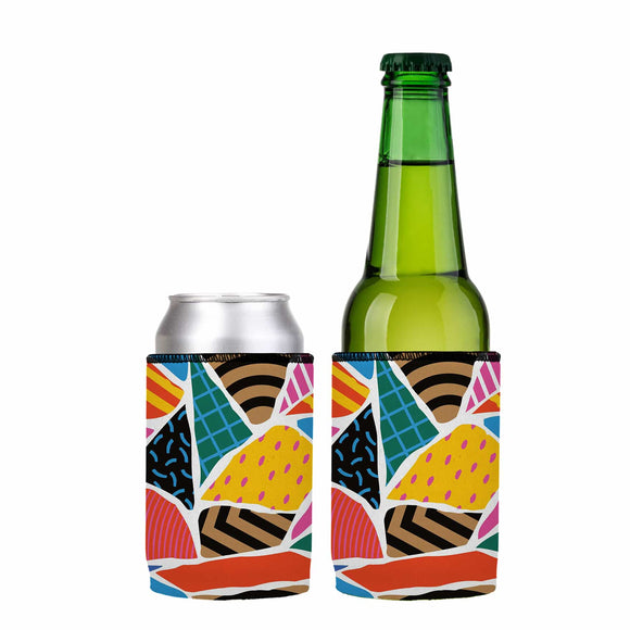 NNEDSZ Color Blocks Stubby Cooler 2-Pack - Standard