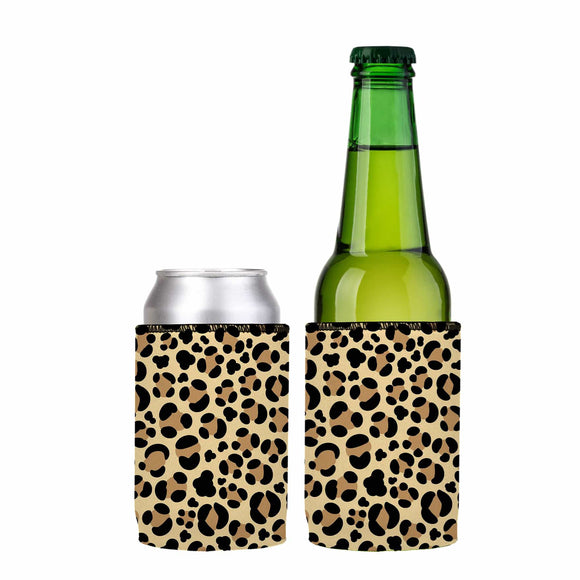 NNEDSZ Leopard Print Stubby Cooler 2-Pack - Standard