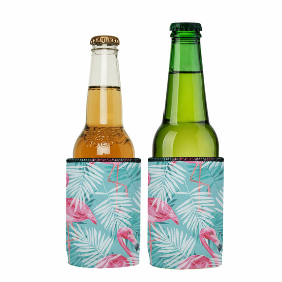 NNEDSZ Pink Flamingos Stubby Cooler 2-Pack - Standard
