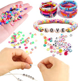 NNEDSZ 13200PCS 84 Colours Flat Round Polymer Clay Beads Kit Heishi Alphabet Letter Beads for Jewellery Bracelet Necklace Making