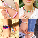 NNEDSZ 13200PCS 84 Colours Flat Round Polymer Clay Beads Kit Heishi Alphabet Letter Beads for Jewellery Bracelet Necklace Making