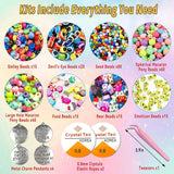 NNEDSZ 3600pcs 6mm Flat Round Heishi Ceramics 15 Colors Polymer Clay Bead Alphabet Beads Jewelry Making Kit
