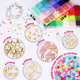 NNEDSZ 42 Colors 10500pcs Clay Beads Round Flat Beads Kit Professional Quality Polymer Clay Heishi Disc Beads Jewelry Making Kit