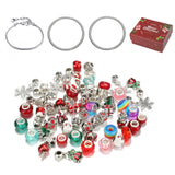 NNEDSZ TheliCraft 63pcs Christmas DIY Bracelets Jewelry Kit Kids Gift Charm Crystal Pendant Seed Beads For Bracelet Making