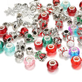 NNEDSZ TheliCraft 63pcs Christmas DIY Bracelets Jewelry Kit Kids Gift Charm Crystal Pendant Seed Beads For Bracelet Making