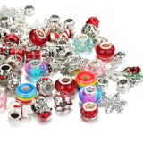 NNEDSZ TheliCraft 63pcs Christmas DIY Bracelets Jewelry Kit Kids Gift Charm Crystal Pendant Seed Beads For Bracelet Making
