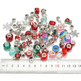 NNEDSZ TheliCraft 63pcs Christmas DIY Bracelets Jewelry Kit Kids Gift Charm Crystal Pendant Seed Beads For Bracelet Making