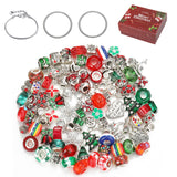 NNEDSZ TheliCraft 63pcs Christmas DIY Bracelets Jewelry Kit Kids Gift Charm Crystal Pendant Seed Beads For Bracelet Making