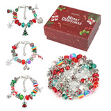 NNEDSZ TheliCraft 63pcs Christmas DIY Bracelets Jewelry Kit Kids Gift Charm Crystal Pendant Seed Beads For Bracelet Making