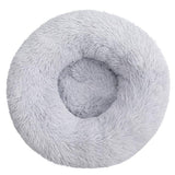 NNEDSZ Medium-50cm light-grey PawfectFriend Dog Pet Cat Calming Bed Plush Beds Large Fluffy Donut Comfy Cushion Puppy Mat