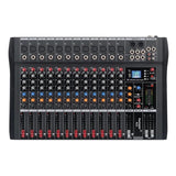 NNEDSZ Hridz 12 Channel Mixing Console Live Studio Audio DJ Mixer Sound Board USB Interface