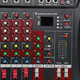 NNEDSZ Hridz 12 Channel Mixing Console Live Studio Audio DJ Mixer Sound Board USB Interface