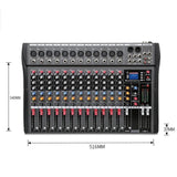 NNEDSZ Hridz 12 Channel Mixing Console Live Studio Audio DJ Mixer Sound Board USB Interface