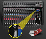 NNEDSZ Hridz 16 Channels Audio Sound Mixer Mixing DJ Console USB with 48V Phantom Power