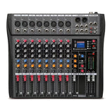 NNEDSZ Hridz CT-80S Professional Audio Mixer – 8 Channels Bluetooth USB Mixer with Effects, 48V Phantom Power, and Built-in Sound Card, 8 Channels Audio Sound Mixer Mixing DJ Console USB with 48V Phantom Power