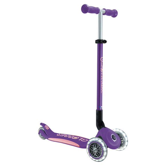 NNEDSZ Globber PRIMO FOLD PLUS LIGHTS Scooter V2 - Purple/ Pastel Pink