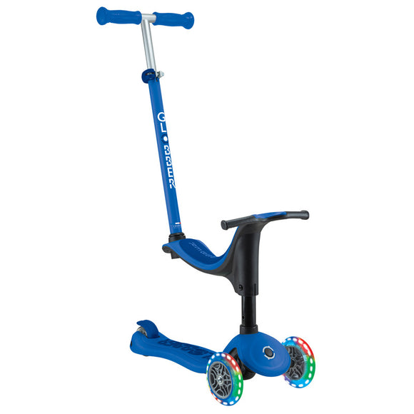 NNEDSZ Globber GO UP SPORTY Lights with Stabilizer- Navy Blue/ Dark Navy Blue