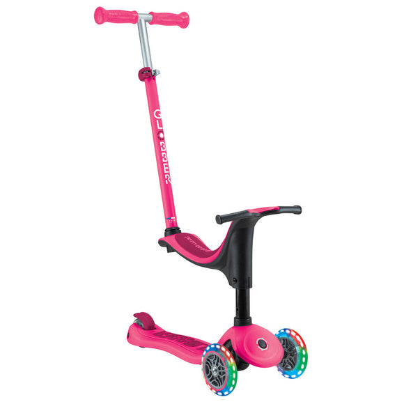 NNEDSZ Globber GO UP SPORTY Lights with Stabilizer - Fuchsia/ Dark Pink