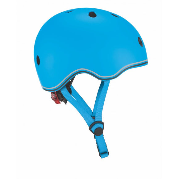 NNEDSZ Globber Toddler Helmet w/Flashing LED Light XXS/XS- Sky Blue 45-51cm