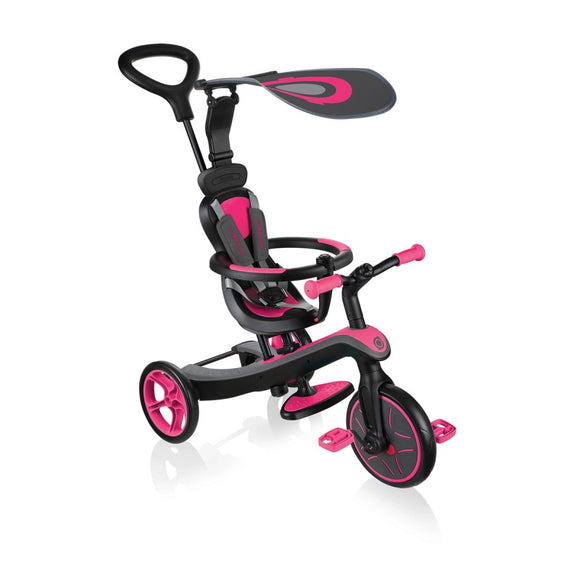 NNEDSZ Globber EXPLORER Trike 4in1 - Fuchsia Pink