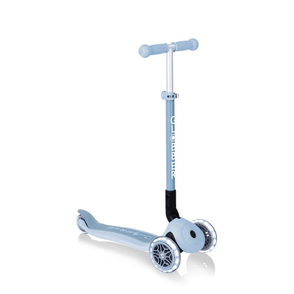 NNEDSZ Globber ECOLOGIC PRIMO Foldable Scooter with Lights - Blueberry