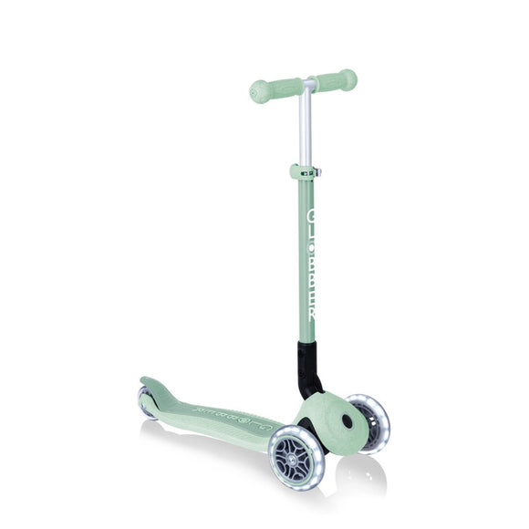 NNEDSZ Globber ECOLOGIC PRIMO Foldable Scooter with Lights - Pistachio
