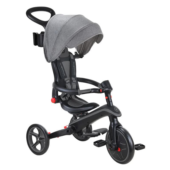 NNEDSZ Globber EXPLORER 4in1 Trike FOLDABLE - Black/Grey